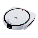 Sandwich maker ETA Pievo, 750 W, 4 sandwich-uri triunghiulare, placi antiderapante, plastic, maner termoizolat, Alb/Negru
