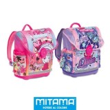 Ghiozdan Mitama, ergonomic, compartimente rigide, design fete, 26 x 18 x 38 cm