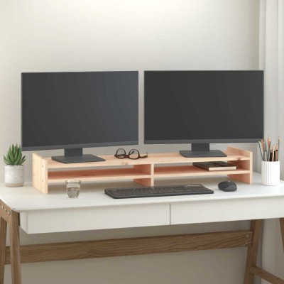 Suport pentru monitor, 100x27x15 cm, lemn masiv de pin foto
