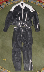 Costum moto piele,geaca,pantaloni bike,moto,motociclism marimea 54 foto