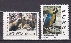 Peru 1993 fauna pasari MI 1494-1495 MNH ww80