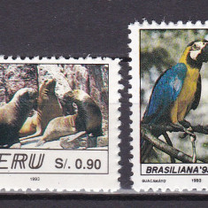 Peru 1993 fauna pasari MI 1494-1495 MNH ww80