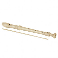 Instrument muzical de jucarie, model fluier german alb, 31&amp;amp;#215;3 cm foto