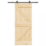 VidaXL Ușă glisantă cu set de feronerie 85x210 cm, lemn masiv de pin