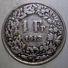 C.418 ELVETIA 1 FRANC 1913 B ARGINT