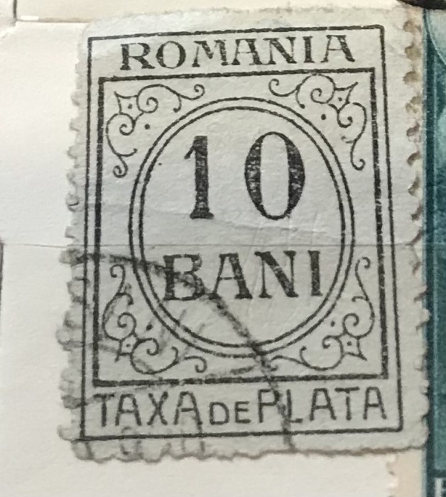 Timbre Taxa de Plata 10 Bani