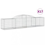 Cumpara ieftin Cosuri gabion arcuite 17 buc, 300x50x60/80 cm, fier galvanizat