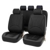 Set 11 huse scaun auto UNIVERSALE din piele ecologica NEGRU