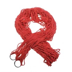 Hamac suspendat BRIUS&trade;, tip plasa, pentru curte, gradina sau camping, portabil, 240 x 80 cm, capacitate maxim 100kg, rosu