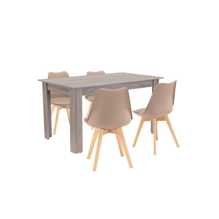 Set de masă Zara 4+1 bej-stejar York
