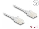 Cablu de retea RJ45 Cat.6A UTP pentru uz industrial Slim 0.3m Alb, Delock 80357