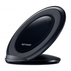 Incarcator wireless tip stand Fast Charge, Negru foto