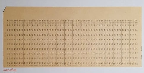 Cartela perforata ____ Punched card