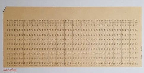 Cartela perforata ____ Punched card