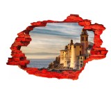 Autocolant decorativ, Gaura in perete, Multicolor, 85 cm, 671STC-2, animale si pasari, Oem