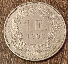 C50 - Moneda foarte veche - Elvetia - 1 franc - 1995