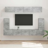 Cumpara ieftin Set comoda TV 5 buc. Gri din beton Lemn prelucrat