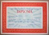 O.211 DIPLOMA ROMANIA RPR COMISIA CENTRALA DE ORGANIZARE A SPARTACHIADEI TINERETULUI SCHI DINAMO BRASOV STALIN 1957