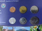 Seria completata monede - Nicaragua 1997 - 2007, 6 monede, America Centrala si de Sud