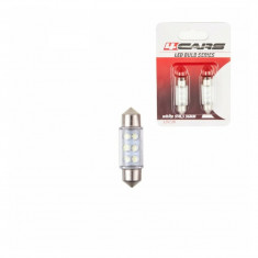 Bec tip LED 12V sofit cu 6 leduri 10x36mm SV8,5-8 2buc - Alb 4C92803