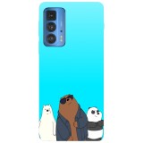 Husa compatibila cu Motorola Edge 20 Lite model The Three Bears gang, Silicon, TPU, Viceversa, Transparent, Carcasa