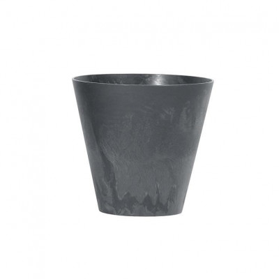 Ghiveci decorativ de flori, rotund, antracit, 7 L, 25x23.3 cm, Tubus Beton foto