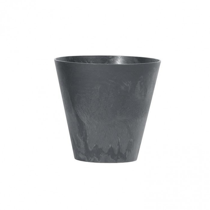 Ghiveci decorativ de flori, rotund, antracit, 7 L, 25x23.3 cm, Tubus Beton