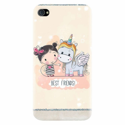 Husa silicon pentru Apple Iphone 4 / 4S, Best Friends foto