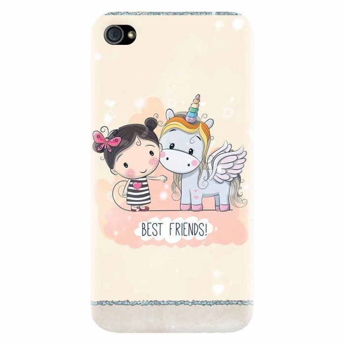 Husa silicon pentru Apple Iphone 4 / 4S, Best Friends