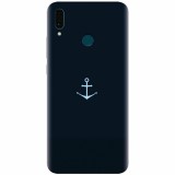 Husa silicon pentru Huawei Y9 2019, Blue Navy Anchor Illustration Flat