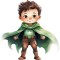 Sticker decorativ Baiat Supererou, Verde, 61 cm, 1309STK-3