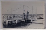 CARMEN SYLVA , TERASA UNUI RESTAURANT , AMENAJATA PE APA MARII , FOTOGRAFIE FORMAT CARTE POSTALA , 1943