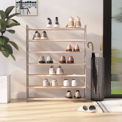 vidaXL Pantofar, gri, 90x24x117 cm, lemn compozit foto