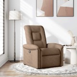 Cumpara ieftin Fotoliu rabatabil, maro, material textil