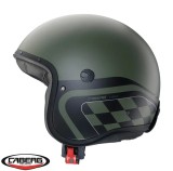 Cumpara ieftin Casca open face pentru scuter - motocicleta (jet) Caberg model Freeride X Daytona P4 verde military/negru mat (fibra de sticla) S (55/56cm)