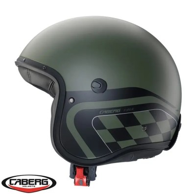 Casca open face pentru scuter - motocicleta (jet) Caberg model Freeride X Daytona P4 verde military/negru mat (fibra de sticla) XL (61/62cm) foto