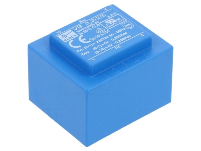 Transformator &icirc;ncapsulat 3,2VA 230VAC