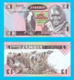 Zambia (p#23) 1 Kwacha 1980 UNC &#039;Acvila de apă&#039; serie: 76/A 875487