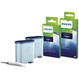 Kit intretinere espressor Philips CA6707/10: 2 filtre AquaClean, tub lubrifiere, 6 plicuri curatare lapte, 6 tablete