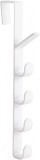 Cuier Usa 5 Carlige Alb - Agatator Haine, Prosoape, Baie, Bucatarie, Hol - Montare Usoara, Plastic, 26.7cm
