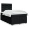 vidaXL Pat box spring cu saltea, negru, 120x200 cm, textil 3291644