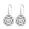Cercei argint cu pietre semipretioase, Floare, Opal Fire Snow, A4S26809-1