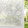 Folie Geam Decorativă Florală 200x60 cm – Intimitate și Protecție UV pentru Acasă și Birou