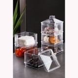 Cumpara ieftin Set cutii de depozitare, 6 bucati Kareakrlk Transparent 10x10x49.5 cm