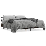 Cumpara ieftin Cadru de pat, stejar fumuriu 180x200 cm lemn prelucrat si metal