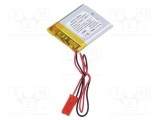 Acumul: Li-Po 3,7V 400mAh cabluri,contector JST SYP-02T-1