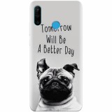 Husa silicon pentru Huawei P30 Lite, Tomorrow Will Be A Better Day Pug