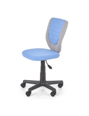 Scaun birou copii HM Toby, ergonomic, cadru polipropilena, rotativ, inaltime reglabila, 80 kg, gri/albastru foto