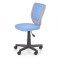 Scaun birou copii HM Toby, ergonomic, cadru polipropilena, rotativ, inaltime reglabila, 80 kg, gri/albastru
