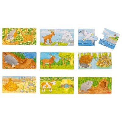 Set de 9 puzzleuri Unde locuiesc animalele? foto